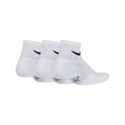 LOT DE 3 PAIRES DE CHAUSSETTES JUNIOR NIKE PERFORMANCE CUSHIONED QUARTER / BLANC